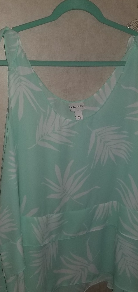 Tropical plus size blouse